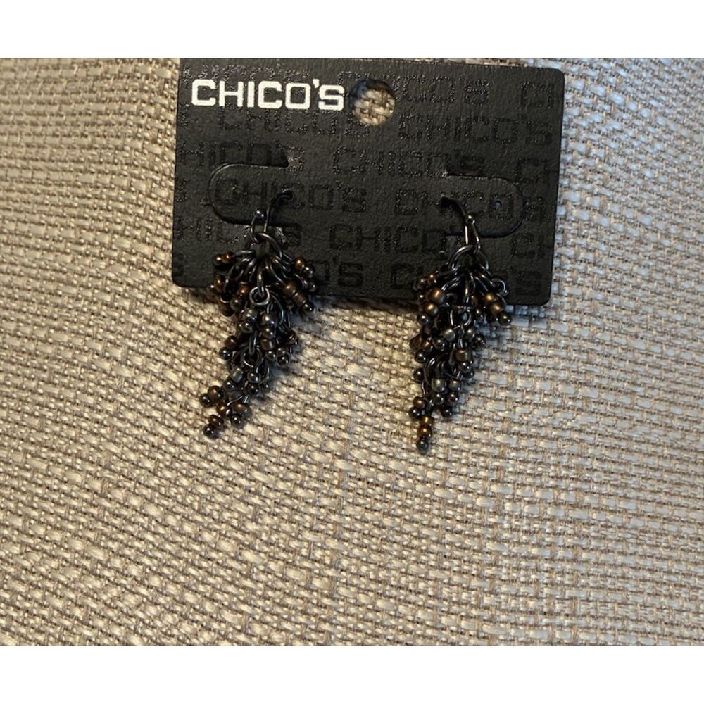 Chicos Dangle Earrings Copper Tone